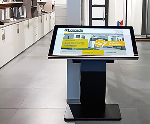 What is floor standing LCD digital touch screen kiosk?